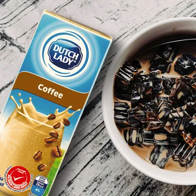 Grass Jelly Coffee Milk