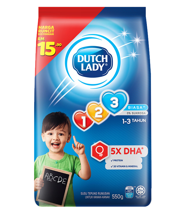 Dutch Lady 123  - plain 550g