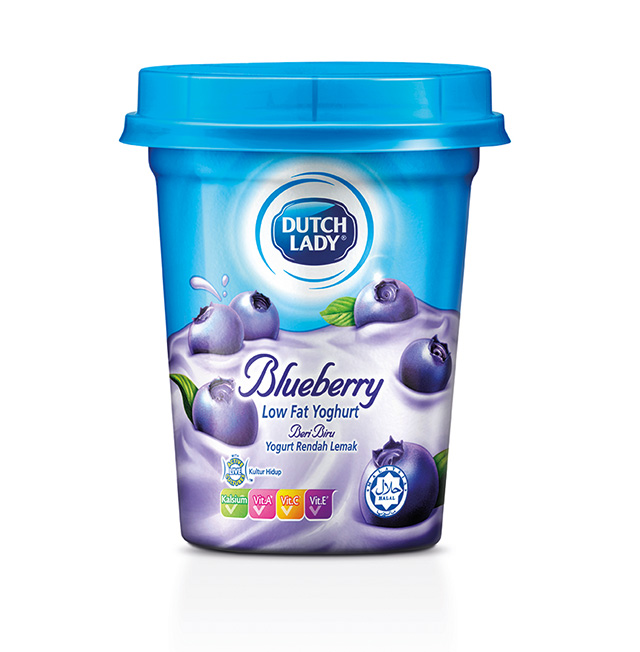 blueberry flavoured low fat yoghurt